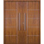 PUERTA Y MEDIA DELUXE WOOD CON VIDRIO Y DETALLES DE ALUMINIO - Imagen 5