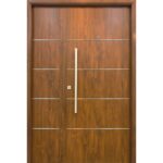 PUERTA Y MEDIA DELUXE WOOD CON VIDRIO Y DETALLES DE ALUMINIO - Imagen 7