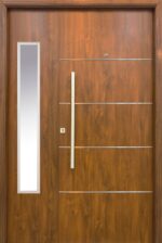 PUERTA Y MEDIA DELUXE WOOD CON VIDRIO Y DETALLES DE ALUMINIO - Imagen 3