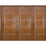 PUERTA Y MEDIA DELUXE WOOD CON VIDRIO Y DETALLES DE ALUMINIO - Imagen 8