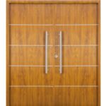 PUERTA Y MEDIA DELUXE WOOD CON VIDRIO Y DETALLES DE ALUMINIO - Imagen 9