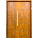 PUERTA Y MEDIA DELUXE WOOD CON VIDRIO Y DETALLES DE ALUMINIO - Imagen 11