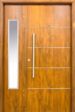 PUERTA Y MEDIA DELUXE WOOD CON VIDRIO Y DETALLES DE ALUMINIO - Imagen 4