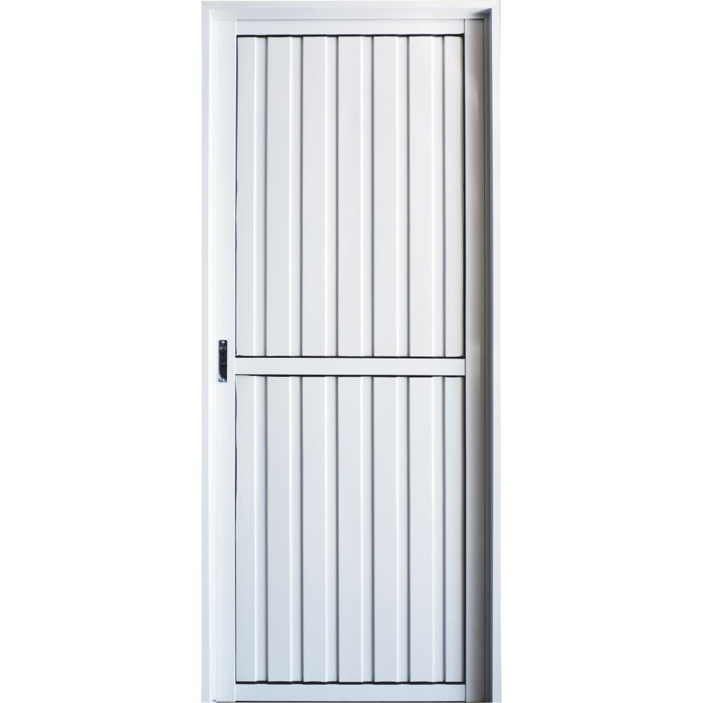 L000-1 PUERTA ALUMINIO "ECO" BL. R25 TABLERO SIMPLE COMBINADA CIEGA - Imagen 1