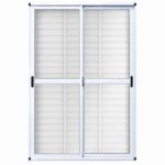 VENTANA MODERNA VIDRIO ENTERO ALUMINIO CORRED. C/CELOSIA ABRIR - Imagen 2